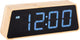 Karlsson wekker changing colour led - bruin - 4.5x19x7cm - modern - wekker voor slaapkamer - wekkers