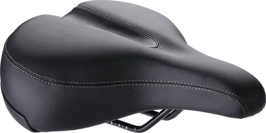 Bbb cycling softshape upright - fietszadel heren en dames - e-bike of stadsfiets zadel - fietshouding rechtop 90° - 265 x 220mm – zwart - bsd-127