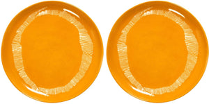 Serax - ottolenghi feast - bord m - geel wit - 22 ø - 2 stuks