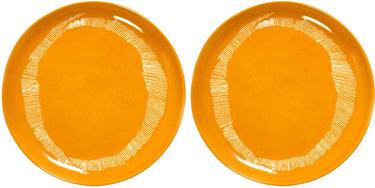 Serax - ottolenghi feast - bord m - geel wit - 22 ø - 2 stuks