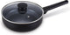 Brabantia vanta hapjespan met deksel -ø 24cm - 100% pfas vrij -sauteerpan - keramische antiaanbaklaag titanium versterkt - geschikt voor inductie - zwart