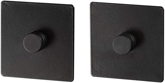 Wenko adapter turbo-loc 6,3 x 1,4 cm mat zwart staal 2-delig - voor bevestiging van keukenaccessoires gala zonder boren