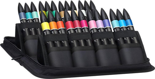 Winsor newton 0290078 promarker set 24 stuks – arts illustration – alcoholmarkers met dubbele punt
