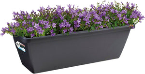 Elho barcelona balkonbak 50 - plantenbak voor balkon buiten - ø 49.8 x h 16.0 cm - antraciet
