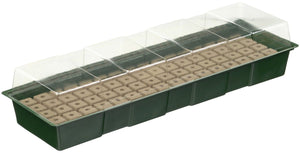 Nature - kweekbak - met groeimedium - h10 x 49 x 15,5cm - 4 x 16 vakjes
