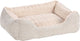Flamingo hondenmand – hondenkussen – hondenbed – verona rechthoekig – beige – 65x50x20 cm – pluche mand met afneembare hoes en antislip bodem – wasbaar op 30°c