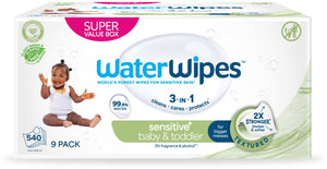 Waterwipes snoetendoekjes - 9 x 60 toetenvegers - 540 doekjes - voordeelverpakking