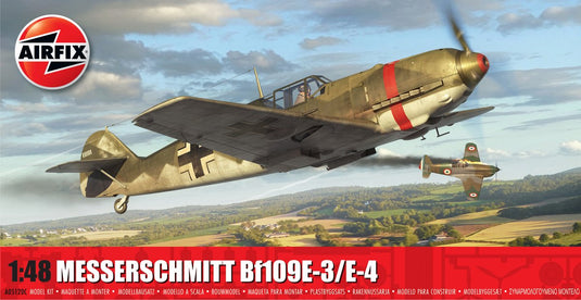 Airfix modelbouwpakket vliegtuigen - 05120c messerschmitt bf109e-3 e-4 - propeller vliegtuig plastic - 1:48 - modelbouw