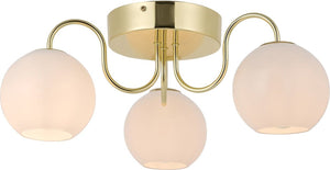 Nordlux franca-plafondlamp-e14-opaal glas messing