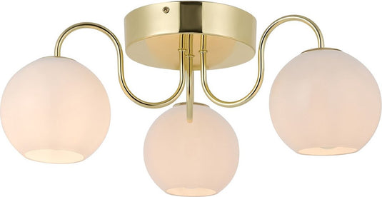 Nordlux franca-plafondlamp-e14-opaal glas messing