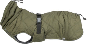 Trixie hondenjas - olijfgroen 55cm - waterdicht, verstelbaar, fleece voering