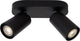 Lucide xyrus - plafondspot (plafondlamp) - led dim to warm - gu10 - 2x5w 2200k 3000k - zwart