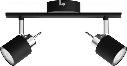 Philips led philips meranti opbouwspot - 2-lichts - zwart