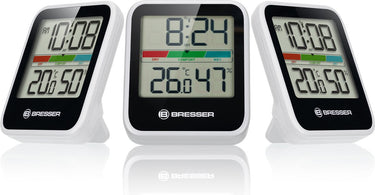 Bresser weerstation - climate monitor thermo- hygrometer dcf - set van 3 - wit