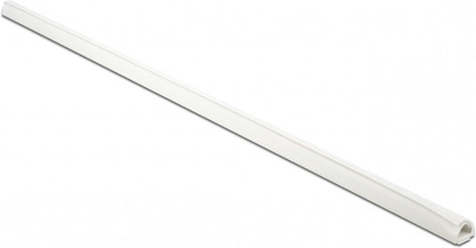 Delock kunststof kabelgoot zelfsluitend met zelfklevende plakstrip - 100 x 1,2 cm wit