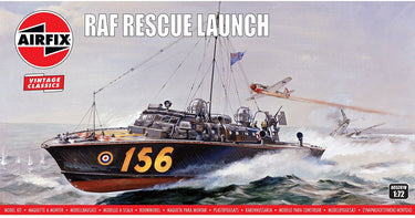 Airfix modelbouwpakket militaire voertuigen - 05281v raf rescue launch - vintage classics -high speed launch type 2 63-ft-klasse - motorboot plastic - 1:72 - modelbouw