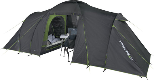 High peak como 6.0 - koepeltent - 6-persoons - donkergrijs groen