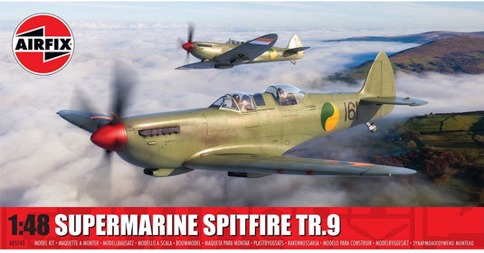 Airfix modelbouwpakket vliegtuigen - 05143 supermarine spitfire tr.9 - tweezits vliegtuig wwii - propellervliegtuig plastic - 1:48 - modelbouw