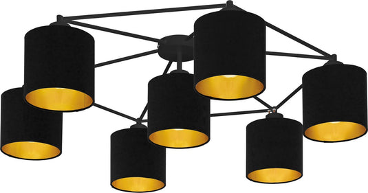 Eglo staiti plafondlamp - e27 - ø 84 cm - zwart goud