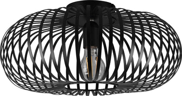 Trio johann - plafondlamp - zwart mat - excl. 1x e27 4 w - plafondbevestiging