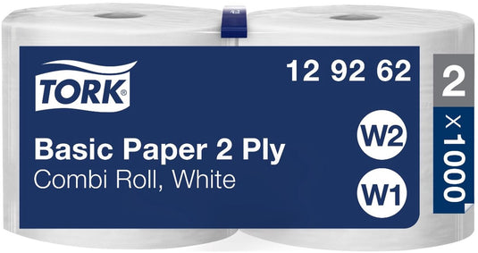 Tork 129262 universal wiper 320 2-lgs wit 510 mtr x 24 cm pak à 2 rol 1000 vel (129262)