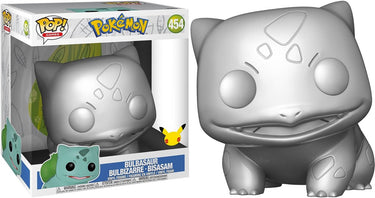 Funko pop! games: pokemon - bulbasaur #454 10 inch silver [box conditie 7.5 10]