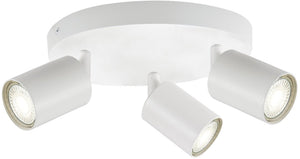 Integral plafondspot siena mat wit rond voor 3x gu10 lamp (niet meegeleverd) | 3x gu10