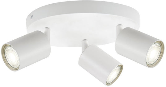 Integral plafondspot siena mat wit rond voor 3x gu10 lamp (niet meegeleverd) | 3x gu10