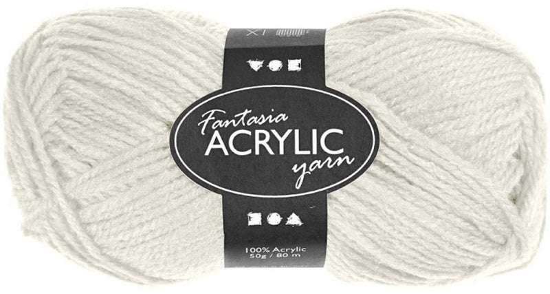Afbeelding laden in galerijviewer, Creativ company creotime fantasia acryl garen crème 80 m 50 g
