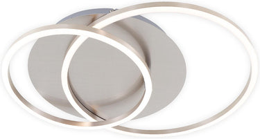 Briloner frame - plafonnière dimbaar - plafondlamp draaibaar - incl. geheugenfunctie - led 40w - 3.200 lumen - mat-nikkel - ø 30cm