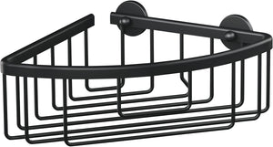 Tesa® tesa hoekmand aluxx black matzwart badkamer zelfklevend zonder boren – 192x92x200mm