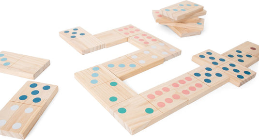Bs toys mega houten domino spel, 28dlg,.
