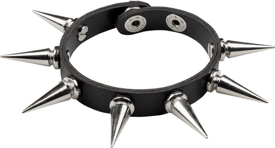 Boland - armband spike deluxe zwart - volwassenen - vrouwen - rocker - punk en aso