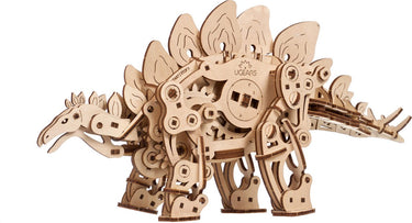 Ugears 3d modelbouw - stegosaurus - mechanisch bouwpakket hout - educatief speelgoed