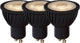 Lucide mr16 - led lamp - ø 5 cm - led dimbaar - gu10 - 3x5w 3000k - zwart - set van 3