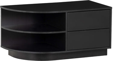 Woood finca tv meubel rond links - zwart - 40x78x40