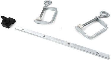 Scheppach accessoirepakket voor cirkelzaag pl75 pl55 - set van 2 schroefklemmen, 1 koppelstuk en 1 eindstop