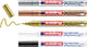 Edding glanslakmarkers e-751 – 5 metallic kleurige verfstiften – ronde punt van 1-2 mm