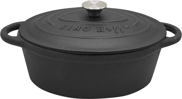 Kinghoff 1531 - braadpan - 6,2l - gietijzeren - alle warmtebronnen - 33 cm - ovaal
