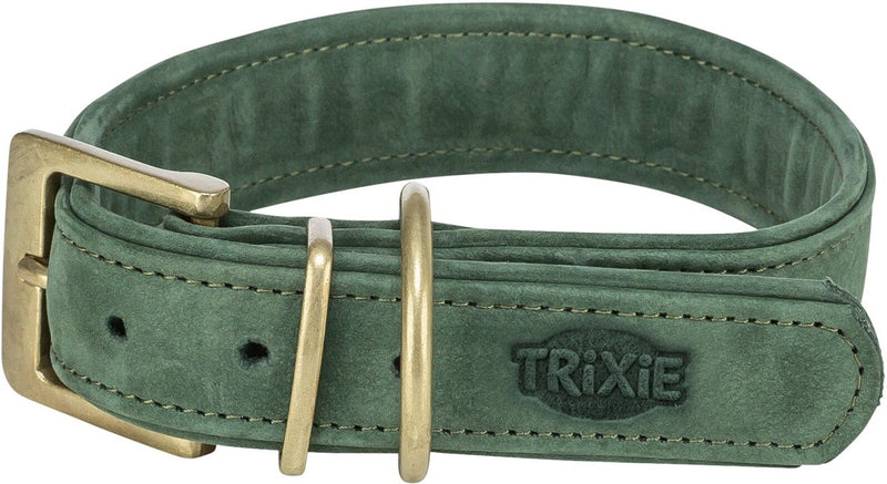 Afbeelding laden in galerijviewer, Trixie halsband hond pure leer saliegroen
