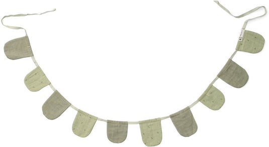 Little dutch slinger met vlaggetjes - groen - essentials