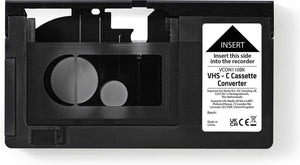 Nedis vhs-c naar vhs converter - plug and play - werkt op batterij - zwart
