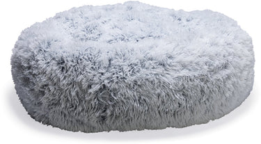 Beeztees siba - orthopedische hondenmand - donut hondenmand - fluffy - grijs - 60x60x25 cm