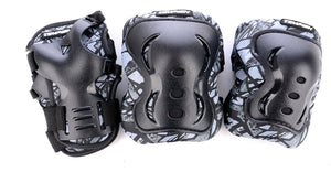 Tempish skate beschermset volwassenen - knie elleboog pols - zwart - maat xl
