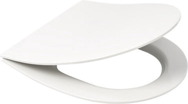 Plieger nola kansas slim toiletbril - d-vorm wc bril - duroplast - wit - met deksel - softclose - rvs bevestiging