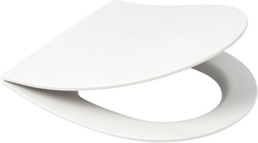 Plieger nola kansas slim toiletbril - d-vorm wc bril - duroplast - mat wit - met deksel - softclose - rvs bevestiging