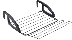 Tomado - droogrek hangend bries - 6 meter drooglengte - ophangen aan radiator, deur, douchewand of balkon - verstelbare ophanghaken - zwart