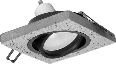 Orno halisi vierkante inbouwspot - beton look spot - richtbare lichtbron - gu10 mr16