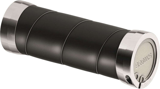Brooks handvatten slender leather grips 100mm black