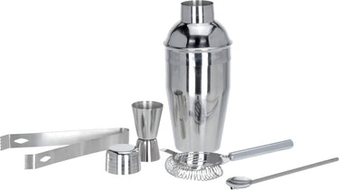 Excellent houseware cocktailshaker set 5-delig roestvrij staal